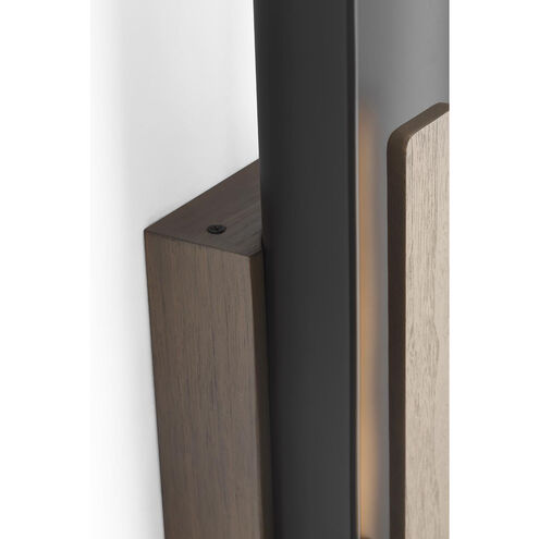 Anne-Marie Barton Remi Sconce Wall Light in Matte Carbon and Warm Walnut