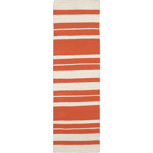 Frontier 96 X 30 inch Terracotta, Khaki Rug