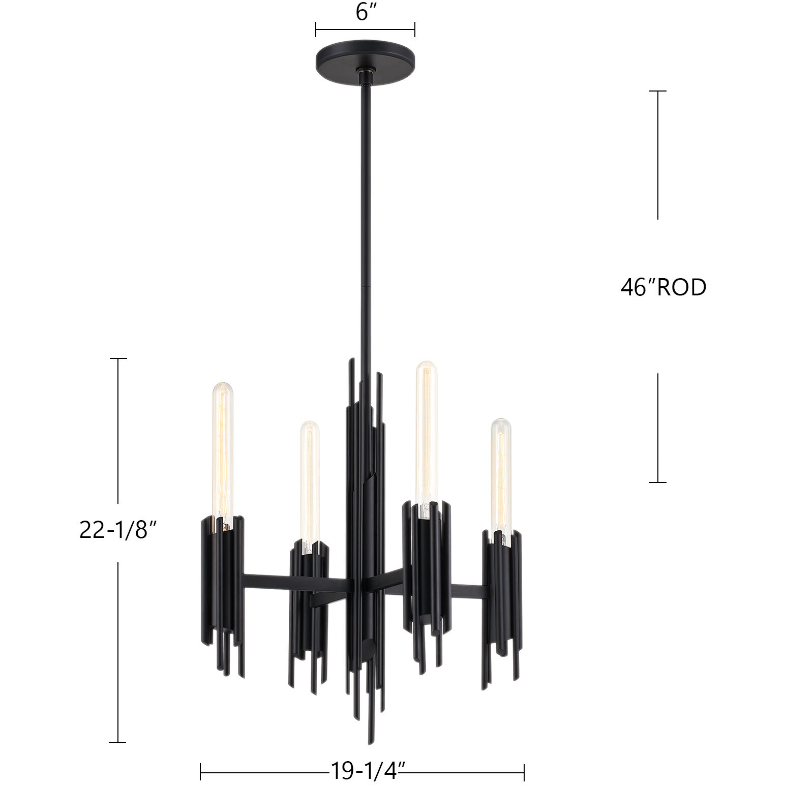 Torres 4 Light 19.25 inch Vintage Brass Chandelier Ceiling Light