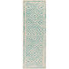 Atlas 96 X 30 inch Emerald, Beige Rug