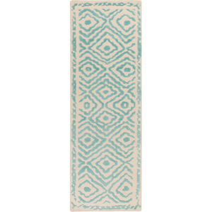 Atlas 96 X 30 inch Emerald, Beige Rug