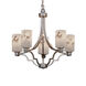 LumenAria LED 28 inch Brushed Nickel Chandelier Ceiling Light in 3500 Lm LED, Rectangle