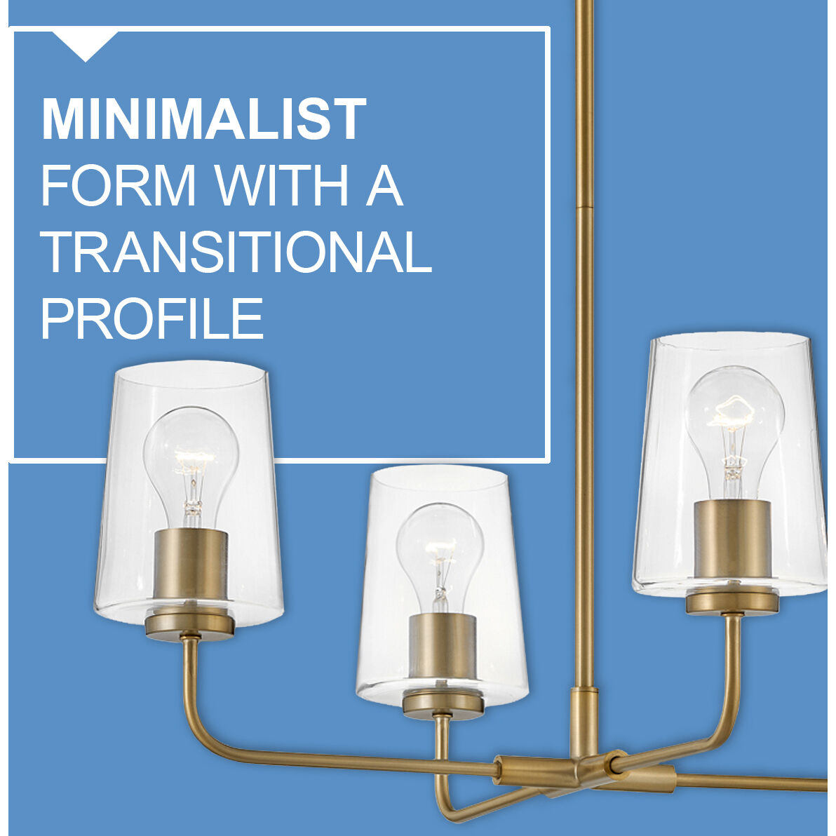 Kline LED 25 inch Lacquered Brass Chandelier Ceiling Light