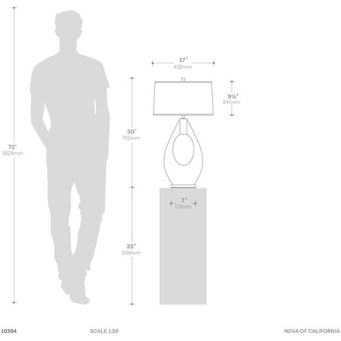 Pearson 30 inch 23.00 watt Ebony and Weathered Brass Table Lamp Portable Light