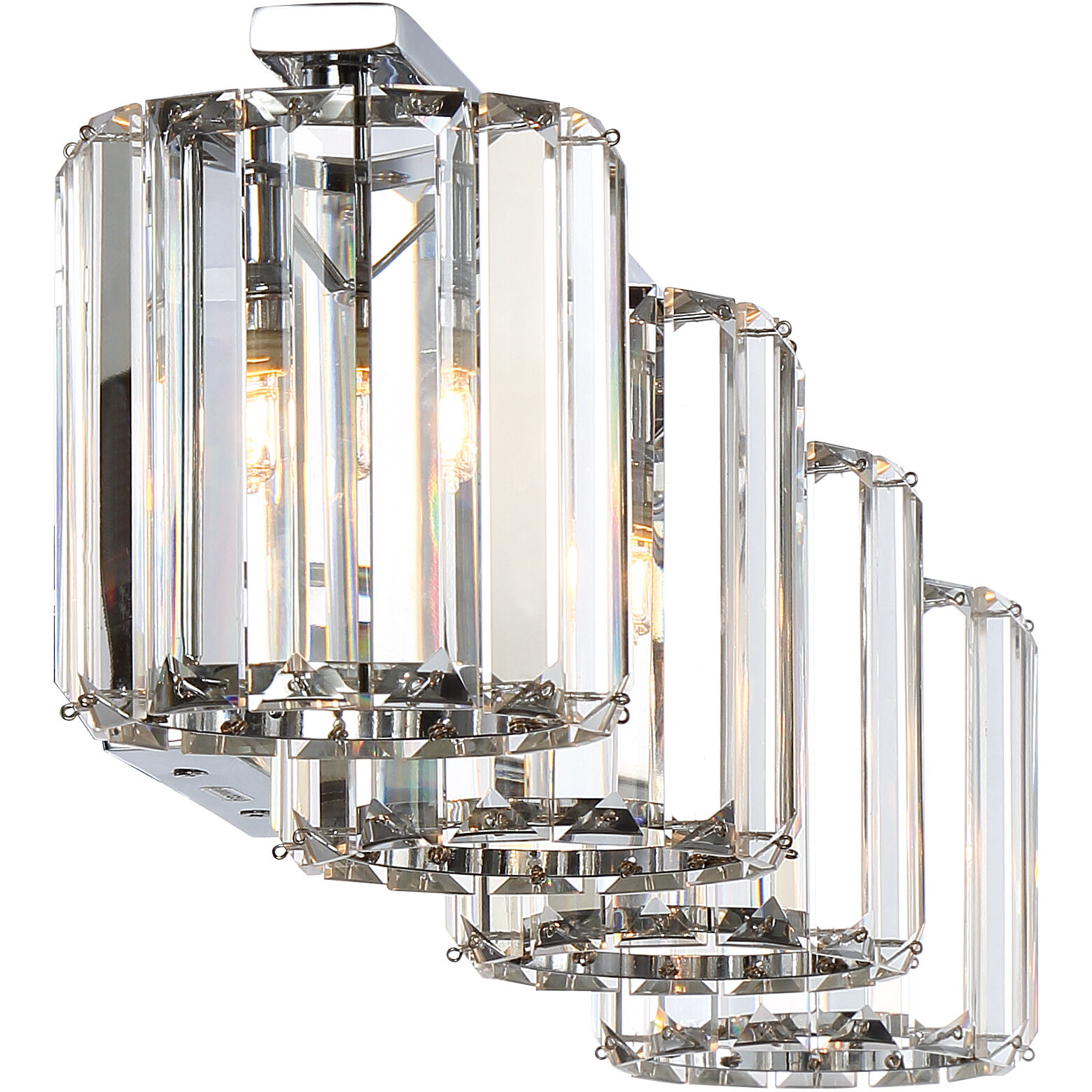Divine 4 Light 32 inch Polished Chrome Bath Light Wall Light, Extra Large