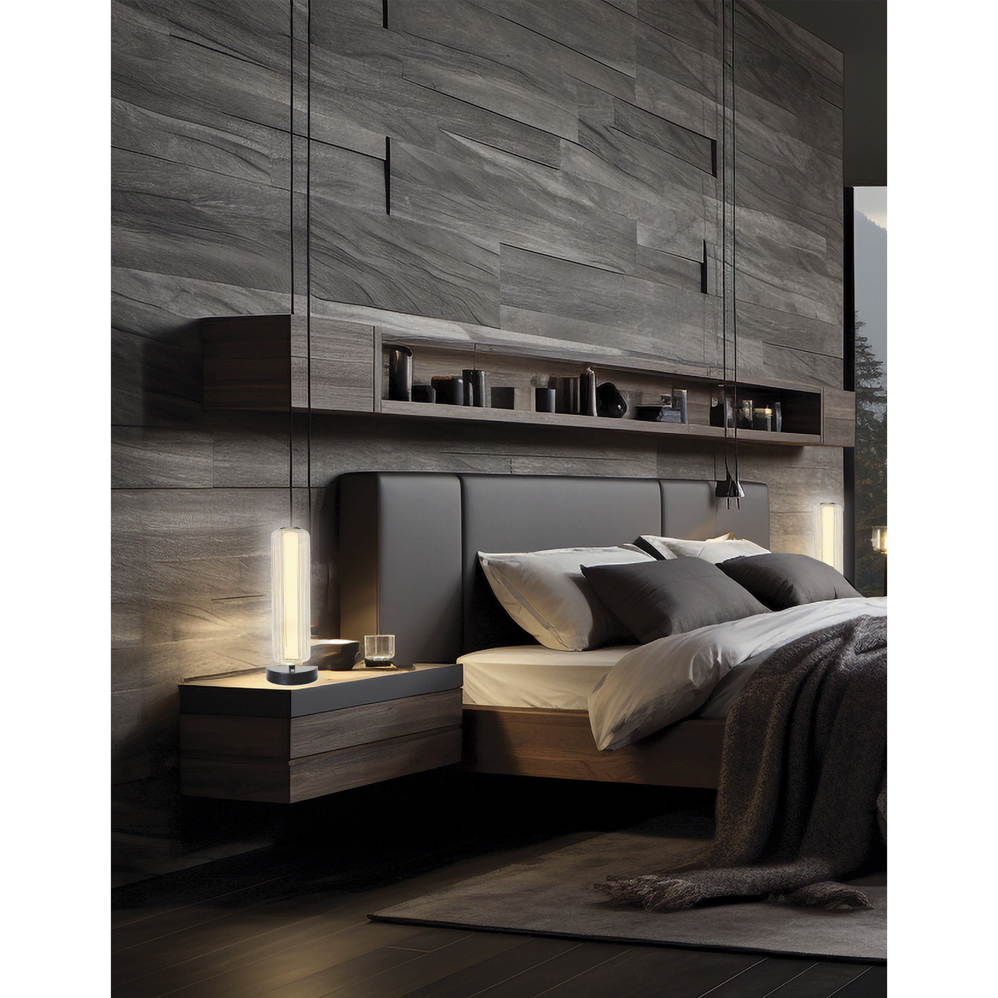 Ramona 15 inch 10.00 watt Matte Black Table Lamp Portable Light