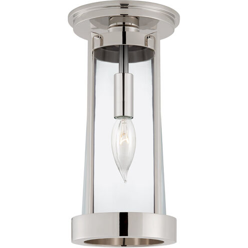 Thomas O'Brien Calix 1 Light 5.25 inch Polished Nickel Flush Mount Ceiling Light in Clear Glass