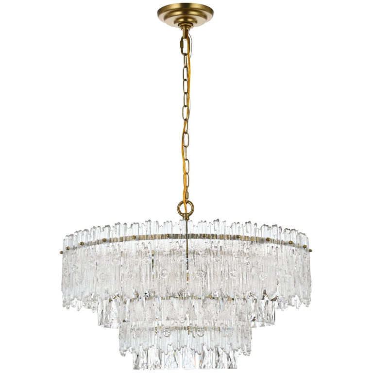 Emilia 6 Light 21 inch Satin Gold Pendant Ceiling Light