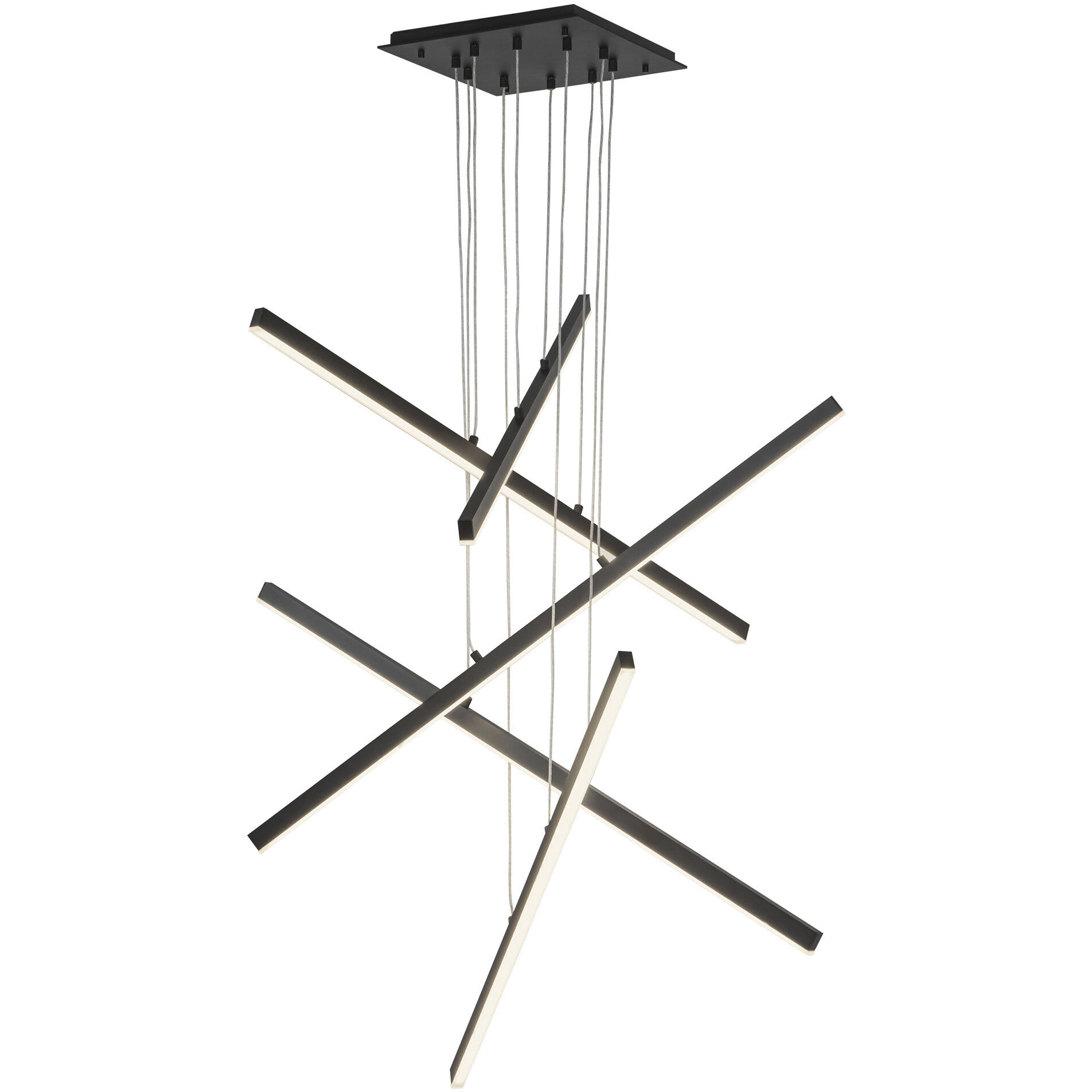 Vega LED 0.75 inch Black Multi Pendant Ceiling Light