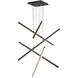Vega LED 0.75 inch Black Multi Pendant Ceiling Light