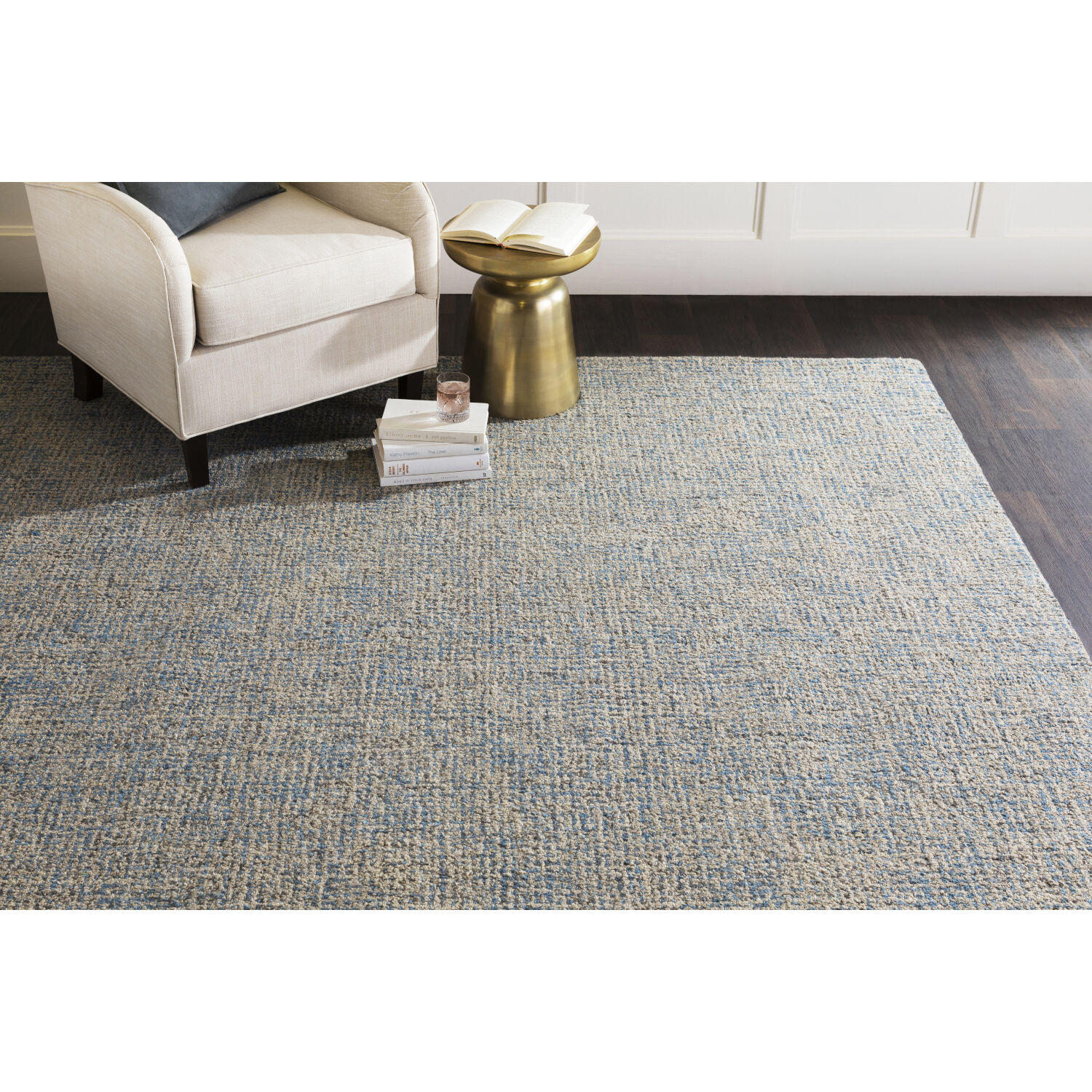 Aiden 120 X 96 inch Light Blue Rug in 8 x 10, Rectangle
