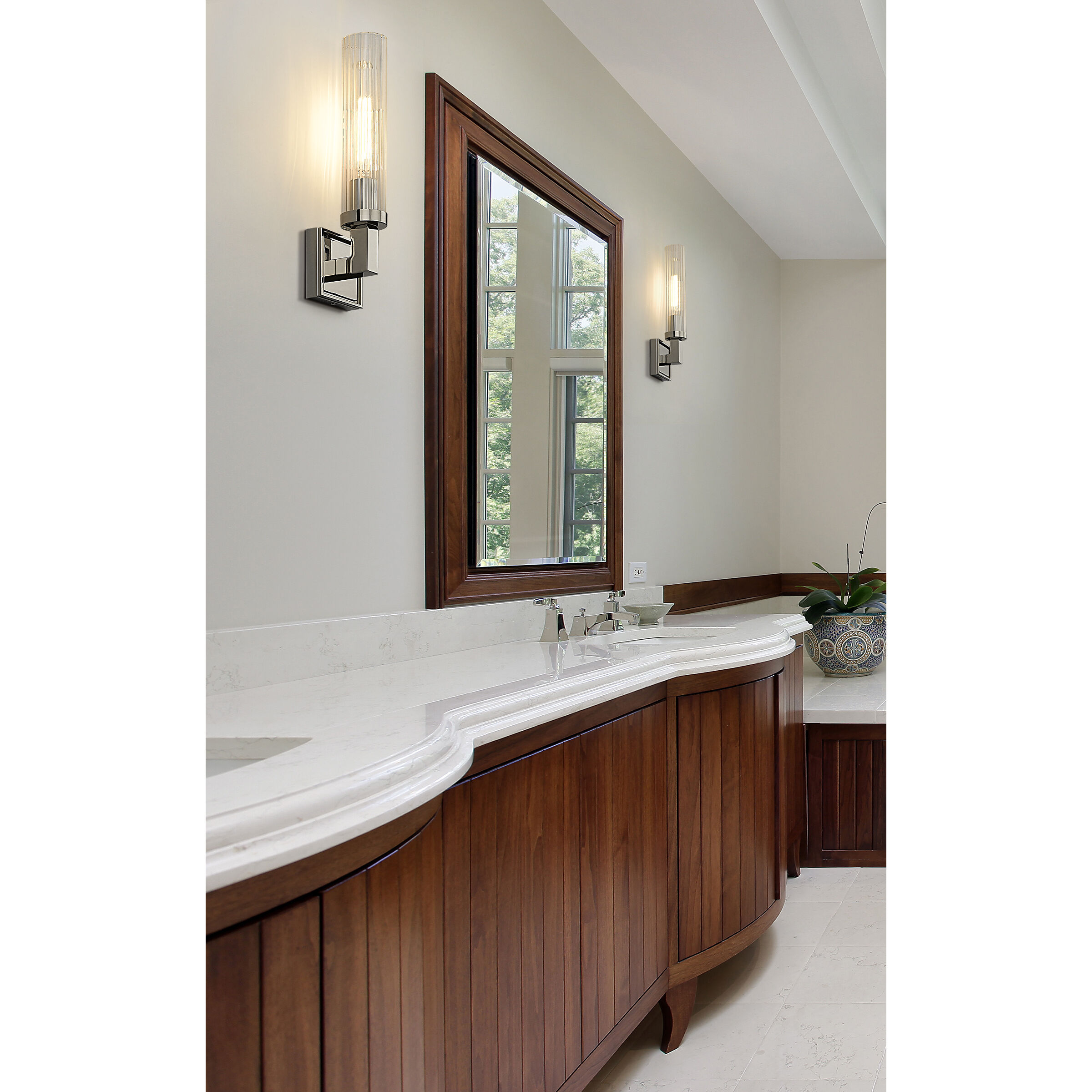 Beau Wall Sconce Wall Light in Polished Nickel