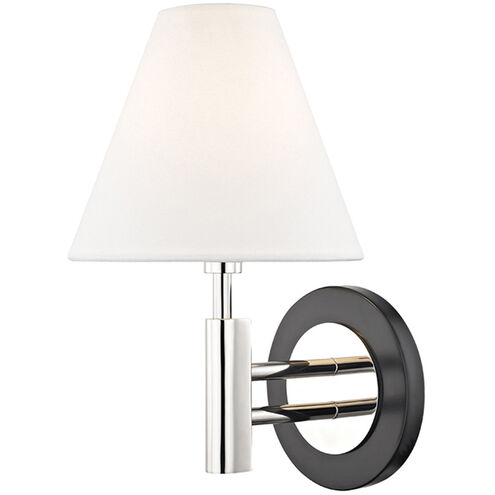 Robbie 1 Light 7.5 inch Polished Nickel and Black Wall Sconce Wall Light