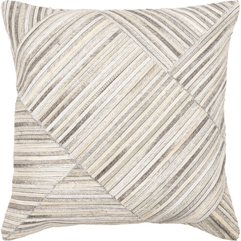Zander 20 inch Medium Gray Pillow Kit, Square