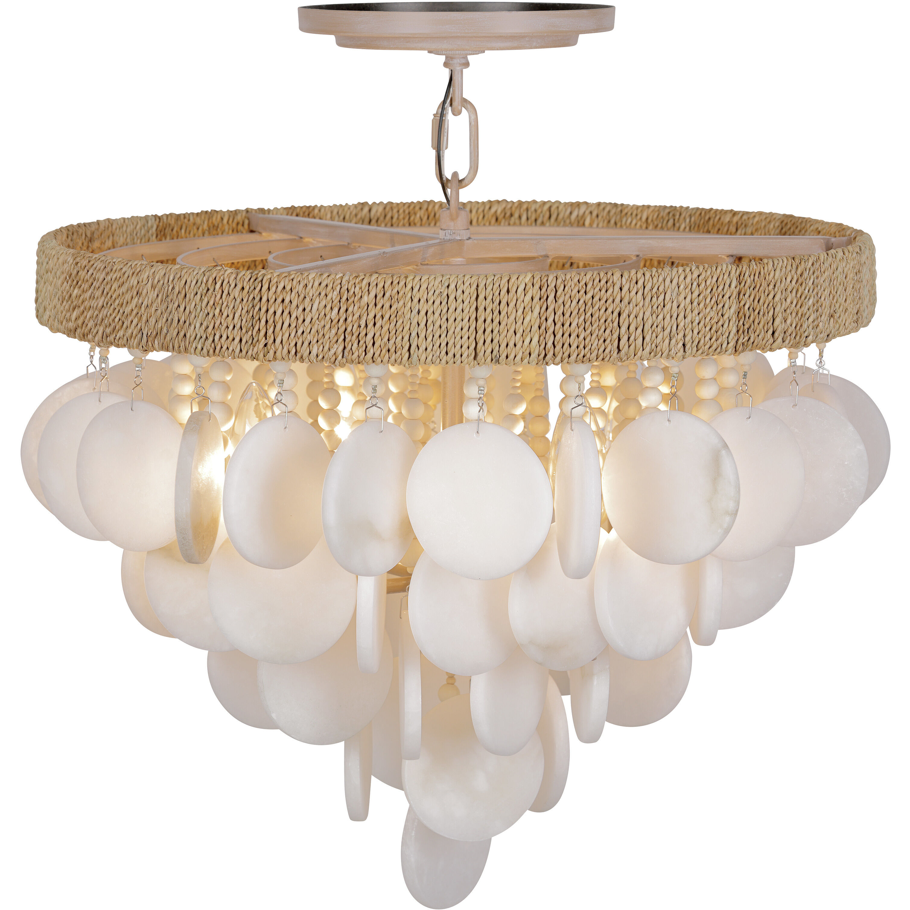 Aurelia's Cove 4 Light 17 inch Autumn White Semi Flush Ceiling Light