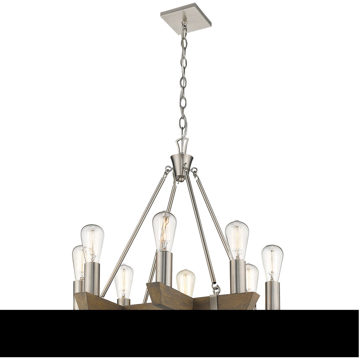 Finnick 8 Light 24 inch Satin Nickel Chandelier Ceiling Light