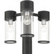Atlantic 3 Light 18 inch Textured Black with Antique Silver Finish Accents Outdoor Extra Large Post Top Lantern