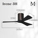 Atlas Irene-3H 42 inch Brushed Bronze with Matte Black Blades Flush Mount Paddle Fan