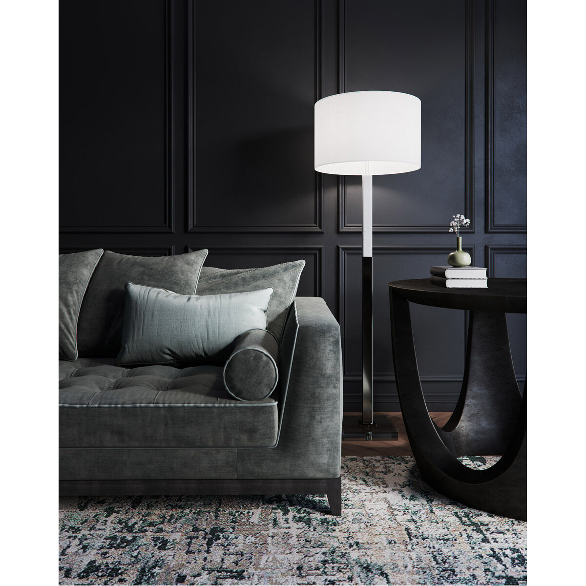 Howard 62.75 inch 150.00 watt Polished Nickel Floor Lamp Portable Light