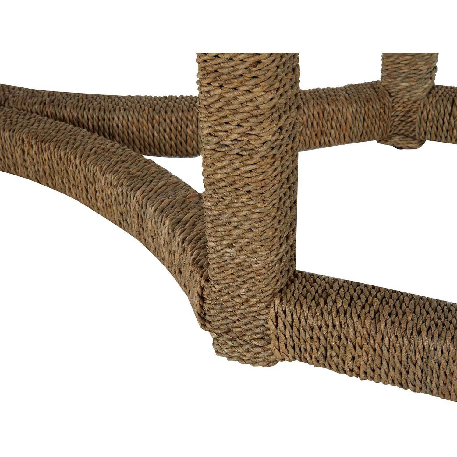 Dandridge 64 X 17 inch Natural Seagrass / Tempered Glass Console Table