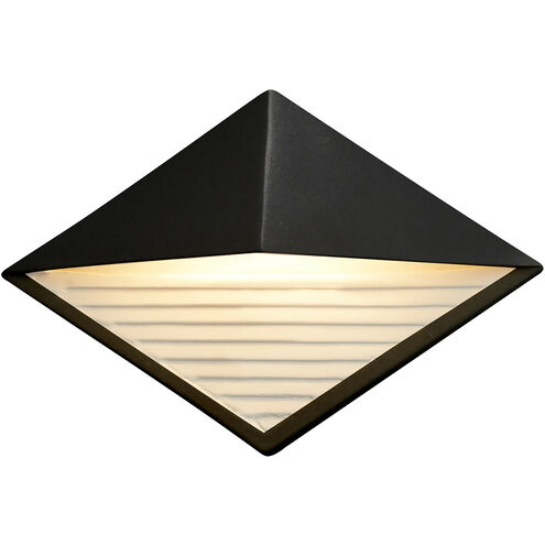 Ambiance LED 12 inch Carbon-Matte Black ADA Wall Sconce Wall Light, Diamond
