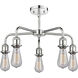 Fenton 5 Light 24.5 inch Polished Chrome Chandelier Ceiling Light in Mercury