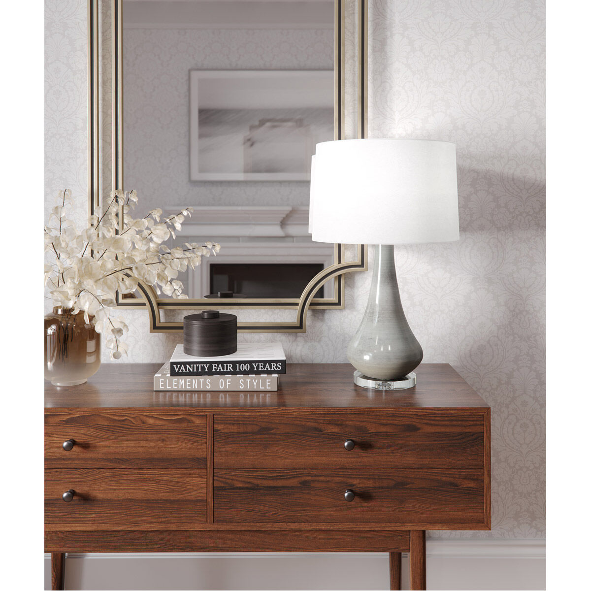 Orwell 26.5 inch 150.00 watt Grey Mixed Table Lamp Portable Light