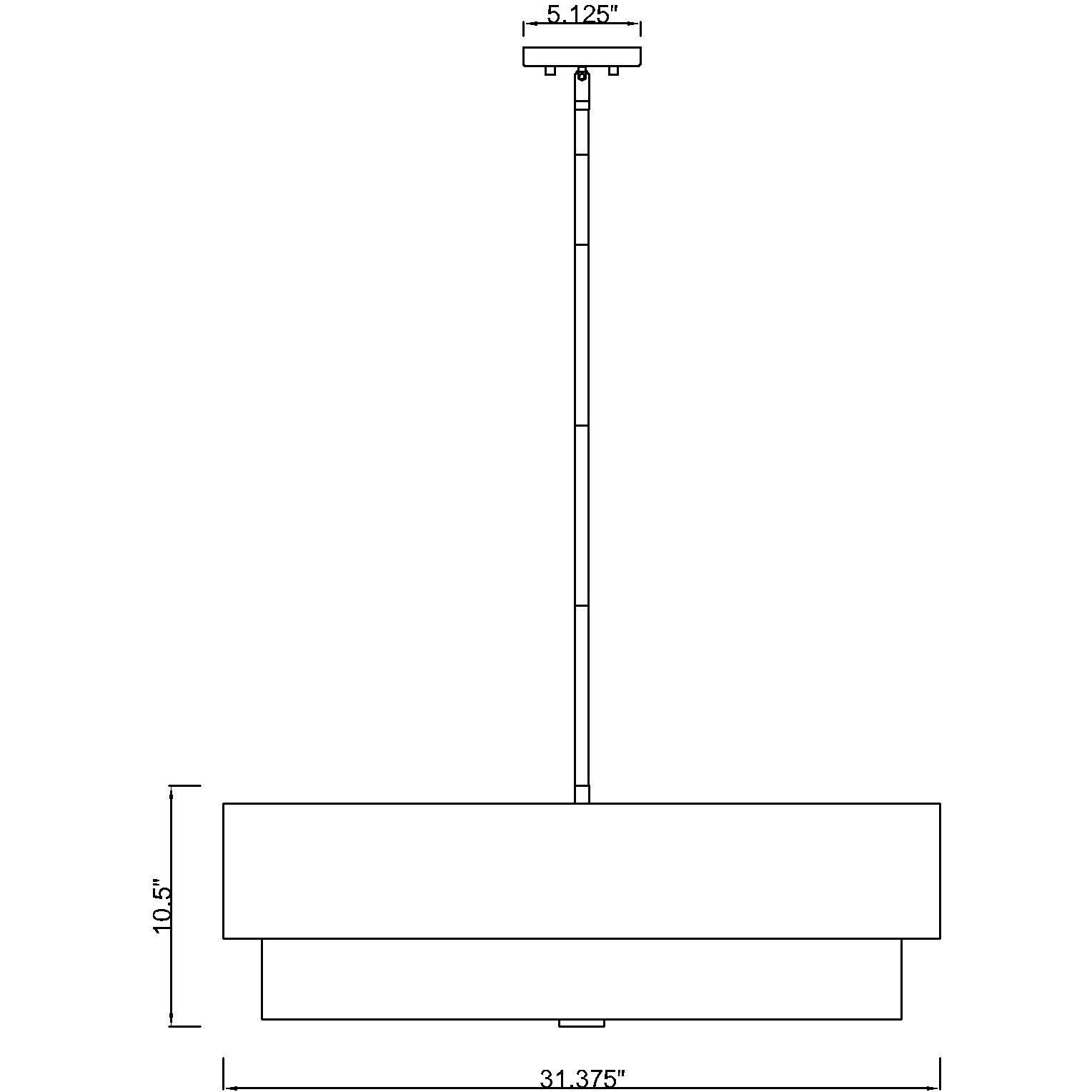 Counterpoint 6 Light 31.5 inch Matte Black Chandelier Ceiling Light