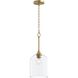 Ilia 1 Light 8 inch Brushed Gold Pendant Ceiling Light