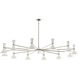 Clare 12 Light 76 inch Polished Nickel Chandelier Ceiling Light in Lily
