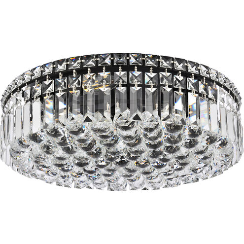 Maxime 6 Light 20 inch Black and Clear Flush Mount Ceiling Light
