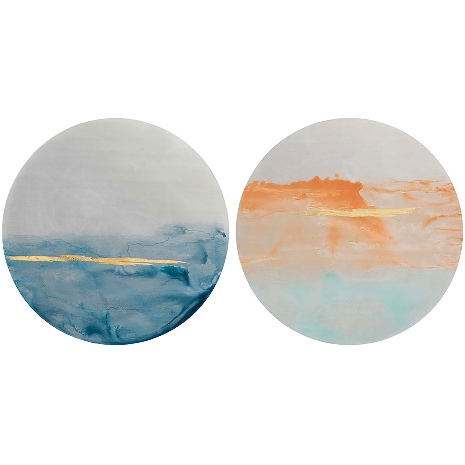 Horizons 2962 Multi and Orange and Blue and Metallic Wall Sculpture, The Studio