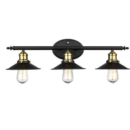 Griswald 3 Light 25 inch Rubbed Oil Bronze Vanity Bar Wall Light