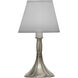 Ellie 9.5 inch Antique Nickel Candle Lamp Portable Light