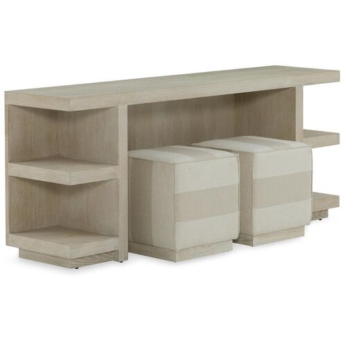 Weiss 77.75 X 18.75 inch Console Table with Stools, Set of 3