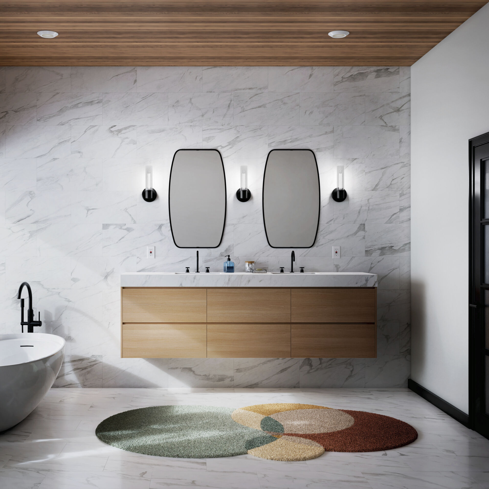 Aviv 1 Light 5.5 inch Black Wall Sconce Wall Light