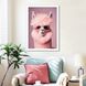 Llama in Sunglasses Pink Framed Art, Propac