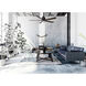 Atlas Irene-5 60 inch Matte Black with Walnut Tone Blades Ceiling Fan, Paddle Fan