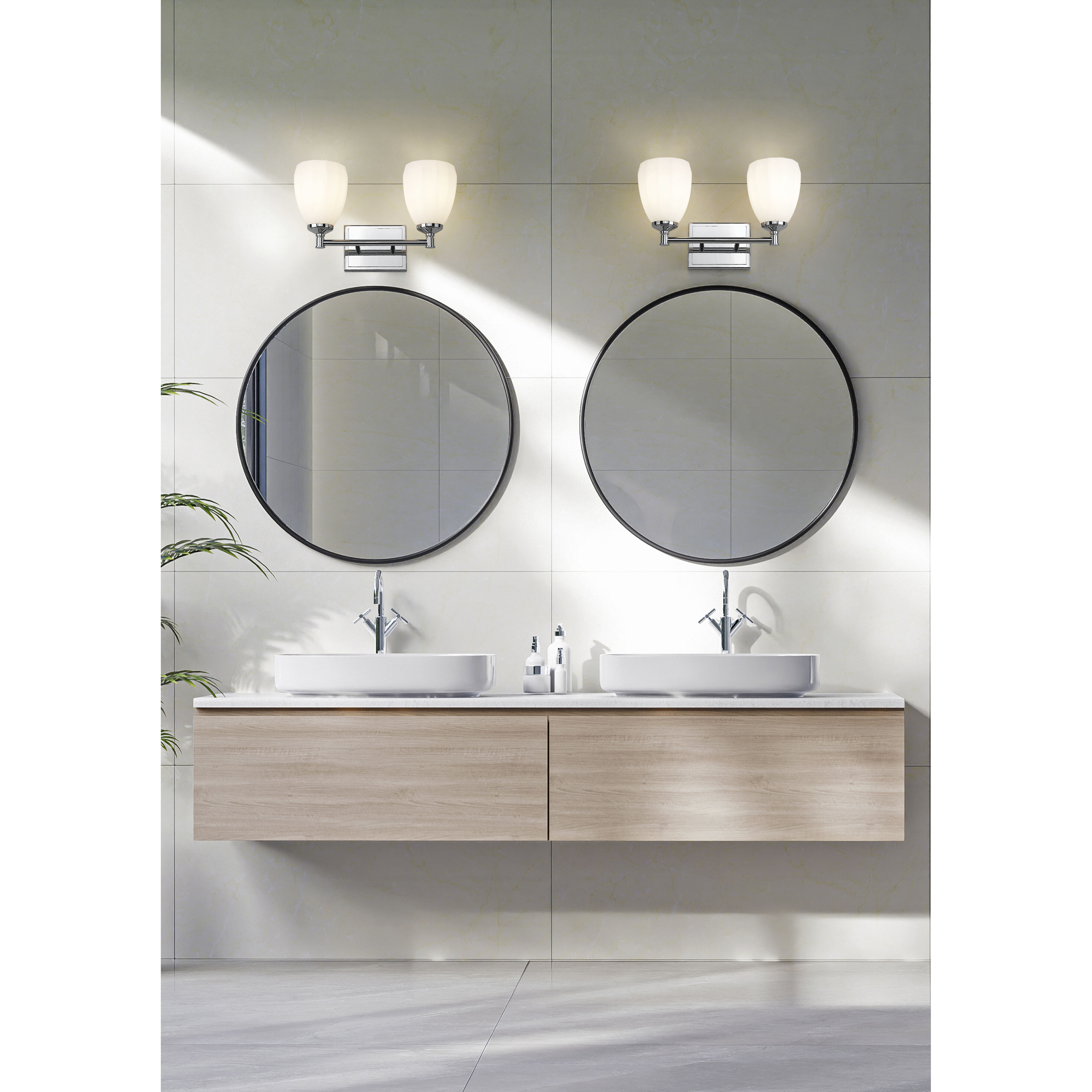 Oren 2 Light 16 inch Chrome Bath Vanity Light Wall Light