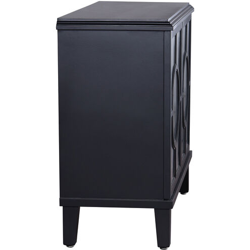 Hollywood Semi Gloss Black Lacquer and Clear Cabinet