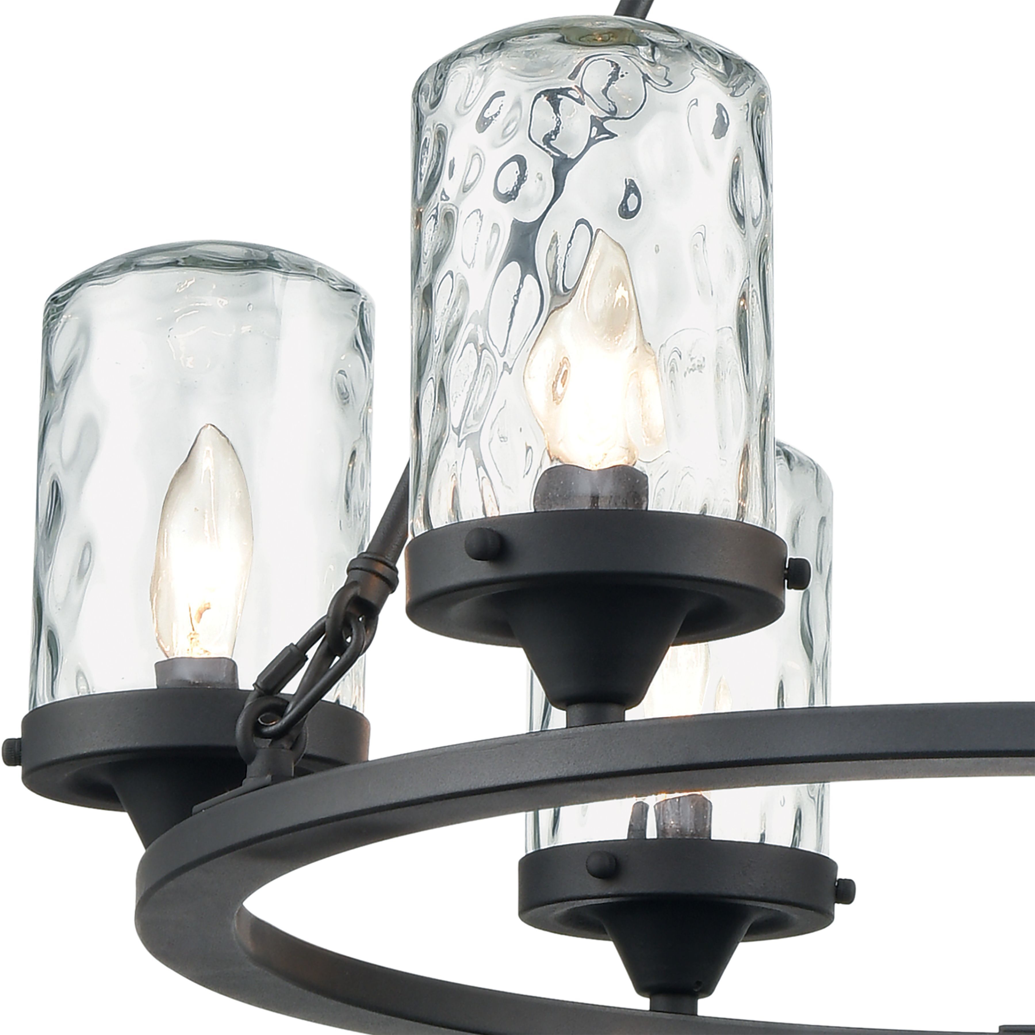 Torch 6 Light 26 inch Charcoal Black Outdoor Pendant