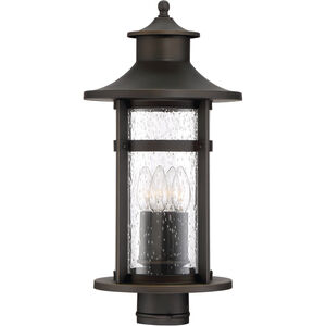 Highland Ridge 4 Light 20 inch Oil Rubbed Bronze/Gold Outdoor Post Light, Great Outdoors