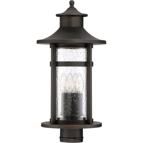 Highland Ridge 4 Light 20 inch Oil Rubbed Bronze/Gold Outdoor Post Light, Great Outdoors