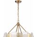 Strata 9 Light 24.5 inch Lacquered Gold Pendant Ceiling Light