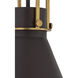 Fenric 1 Light 13.75 inch Dark Bronze and Legacy Brass Pendant Ceiling Light