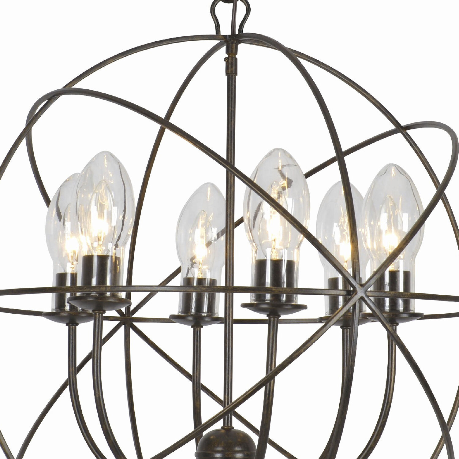 Solaris 6 Light 22.5 inch English Bronze Outdoor Chandelier