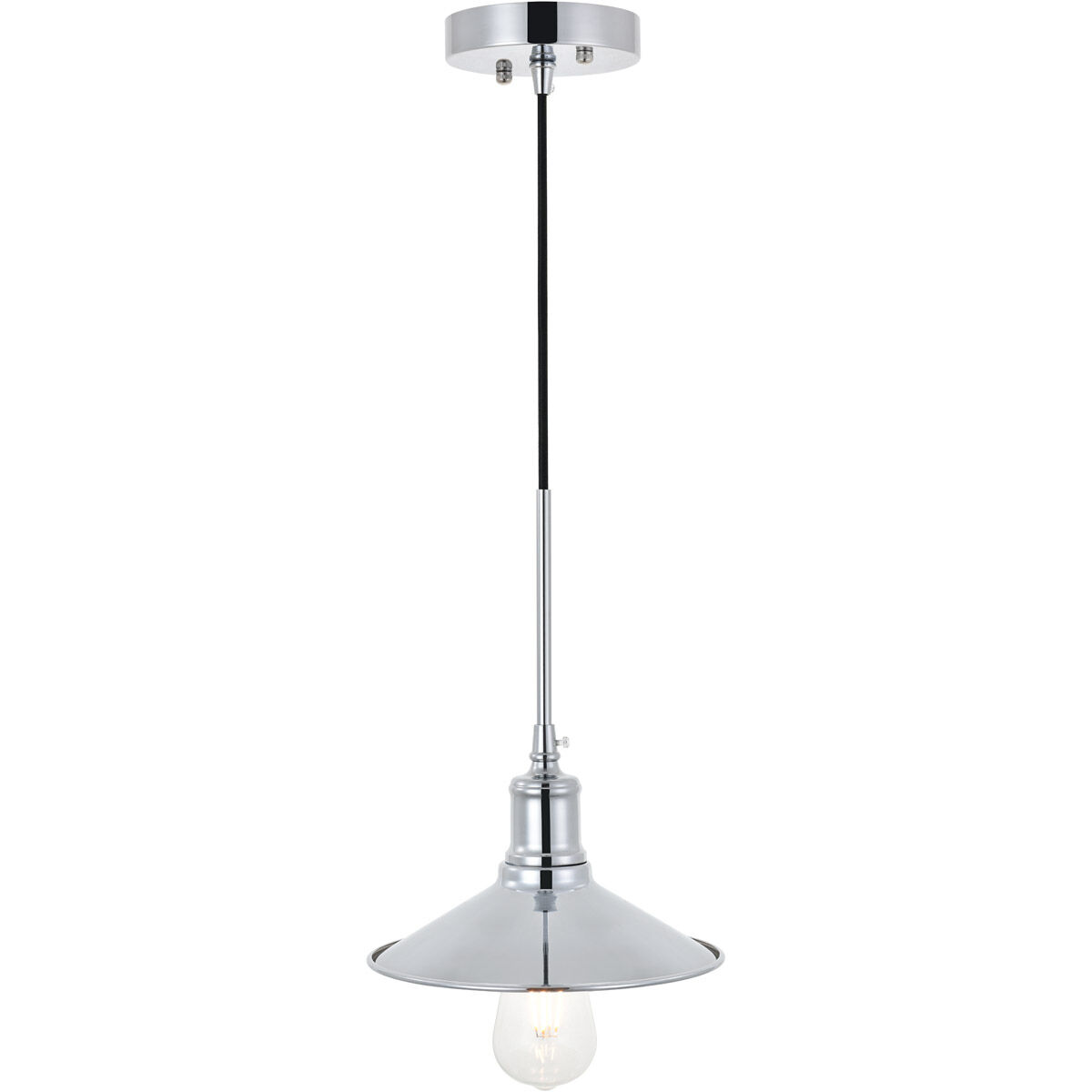 Etude 1 Light 8.7 inch Chrome Pendant Ceiling Light