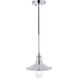 Etude 1 Light 8.7 inch Chrome Pendant Ceiling Light