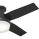 Dempsey 44 inch Matte Black with Matte Black/Dark Gray Oak Blades Ceiling Fan