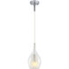 Jericho 1 Light 5.88 inch Chrome Pendant Ceiling Light